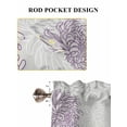 thumbnail image 7 of Purple Grey Chrysanthemum Bedroom Curtains 63 Inches length, Farmhouse Botanical Floral Modern Window Treatment Curtain Drapes, Rod Pocket Curtain Panels for Living Room Kitchen, 42"x63", 2 Panels, 7 of 7