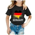 thumbnail image 1 of TZEWGL Tops For Toddler Heart Flag Print Short Sleeve Round Neck Top For Toddlers size 6-7T, 1 of 4