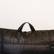 Big Joe Dorm Bean Bag Chair with Drink Holder and Pocket for Teens and Kids, Stretch Limo Black, Durable Easy-Clean Polyester Nylon Blend, 3 foot Gaming and Reading Nook Seat, Refillable