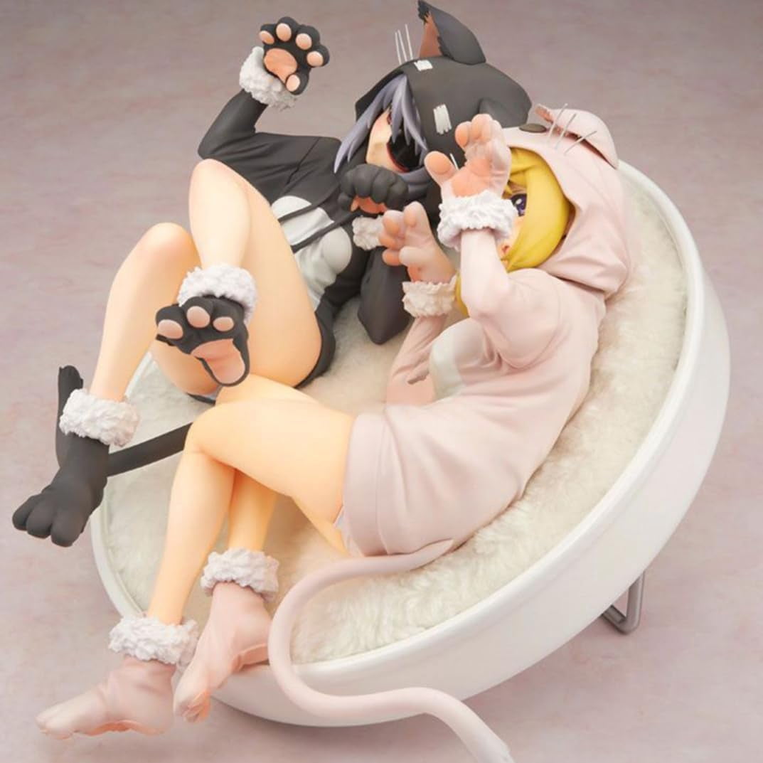 New Infinite Stratos Laura Bodewig、Charlotte 2pc (Cat Ear Ver) Character Anime Model Statue Action Figures Desktop Ornament Popular Decorations Fan Souvenirs Creative Gift Collectable