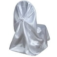 thumbnail image 4 of BalsaCircle 10 White Universal Solid Satin Chair Covers Slipcovers Wedding Decorations, 4 of 6