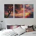 thumbnail image 3 of Nawypu Art Prints, Wall Art Decor, Lake Sunset print print On Canvas, Canvas Print, Ready to hang gallery wrapped nature canvas print, Lake Art, lake life print print style, Wall Art, Decor,3 pcs, 3 of 4