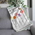 NnhCraft Custom Name Blanket, Grandma Blanket, Birth Flower Blanket