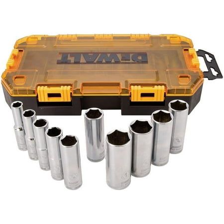 

DEWALT Drive Socket Set SAE 1/2-Inch Drive 10-Piece (DWMT73814)