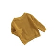 thumbnail image 3 of IZhansean Newborn Baby Girl Boy Sweaters Cardigans Knit Sweatshirt Warm Crewneck Long Sleeve Tops Clothes Yellow 6-9 Months, 3 of 7