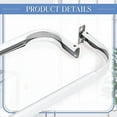 thumbnail image 4 of 4 Pcs 18 to 28 Inch White Adjustable Curtain Rod Set Heavy Duty Door Curtain Rod Flat Sash Rods Hardware Included for Home Windows Kitchen Bathroom Sidelights, 4 of 6