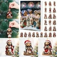 thumbnail image 1 of 2D Acrylic Christmas Countdown Ornament Calendar Set Double Print Design Festive Tree Kids Favorite Toy Holiday Activity, 1 of 6