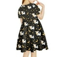 thumbnail image 3 of Yuyamidu Cow Short Sleeve Sundress for Kids Girls 13-14 Moon One-Shoulder Dresses for Party Wear Loose A-Line Dress Soft Basic Skater Dress Toddler Twirly Dresses, 3 of 6