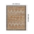 thumbnail image 3 of VEVOR Large Area Rug 8 x 10 ft Anti-Skid Tear-Resistant Floor Mat Vintage Brown Green, 3 of 9