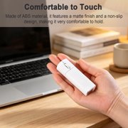 Dpisuuk Wireless Mouse Bluetooth Mini Ultra Slim Silent Tri-Mode 2.4GHz & Dual Bluetooth Travel Mice with Case Rechargeable Portable Small Mouse for Laptop PC Desktop MacBook Tablet Kids Gift, White