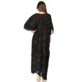 thumbnail image 2 of Sakkas Catia Women's Boho Casual Long Maxi Caftan Dress Kaftan Cover-up LougeWear - 24-Black - One Size, 2 of 5
