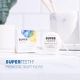 thumbnail image 3 of SuperTeeth Prebiotic Soft Floss with Hydroxyapatite and Xylitol, Expanding Dental Floss for Adults & Kids, Helps Sensitive s, Strengthen Enamel, Natural Plaque Remover, Fluoride & PFA-Free, Vanilla, 3 of 4