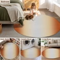 thumbnail image 5 of Round Rug 4Ft Washable Non-Slip, Burnt Orange Ombre Circle Area Rugs for Living Room Bedroom, Modern Grey Gradient Farmhouse Art Indoor Floor Mats Carpet Runner for Home Decor Aesthetic, 5 of 8