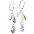 thumbnail image 3 of Sterling Silver Chain Necklace Earrings AB Teardrop Pendant Made with Swarovski(R) Crystals 18", 3 of 4