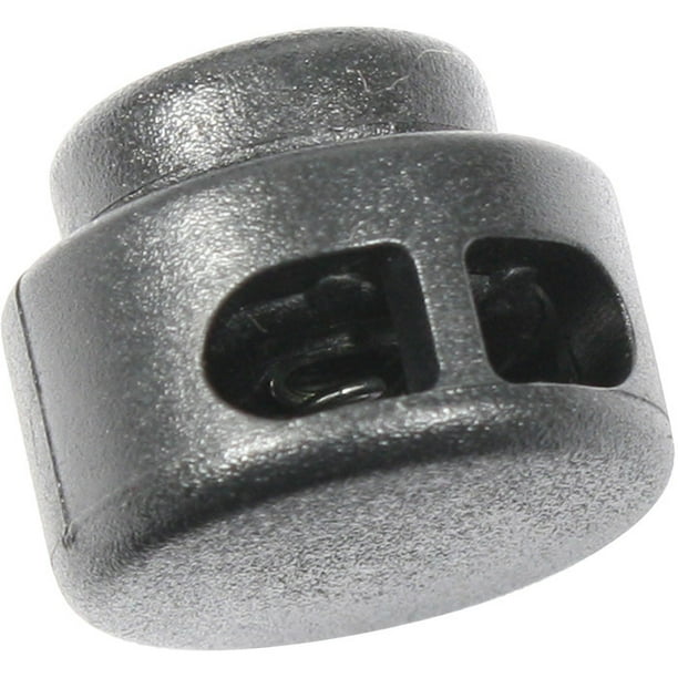 Black Small Double Barrel Cord Lock 25 Pack