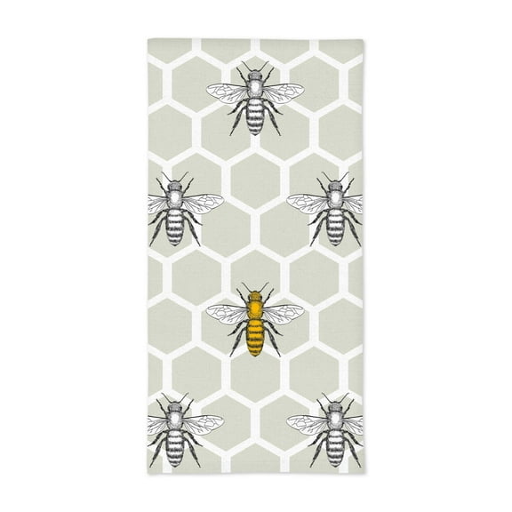 MUkitchen Cotton Oversized Kitchen Towel, 20 by 30", Beehive