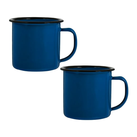 Ingridstore 8.5 oz Blue Camping Coffee Mug (Set of 2)