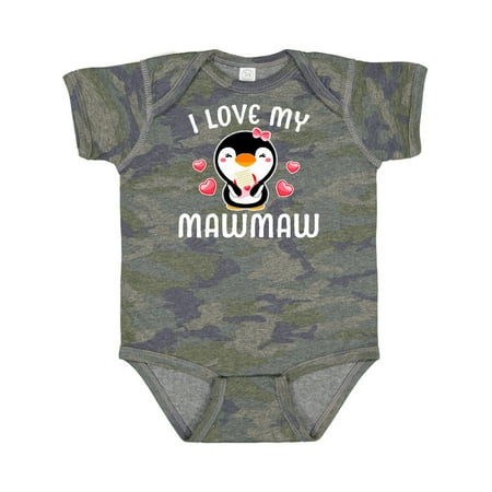 

Inktastic I Love My Mawmaw with Cute Penguin and Hearts Girls Baby Bodysuit