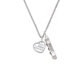 thumbnail image 2 of Delight Jewelry Silvertone Big Sister in Open Heart - 5/8'' Silvertone Best Friends Forever Bar Charm Necklace, 23", 2 of 4