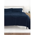 thumbnail image 3 of Pure 1000 Thread Count PIMA Cotton- Sateen Weave 4-Piece Full XL(54"X80") Navy, Single Ply Yarns, Sateen Weave, Fits Mattress 24"inch Deep Pocket, 3 of 4