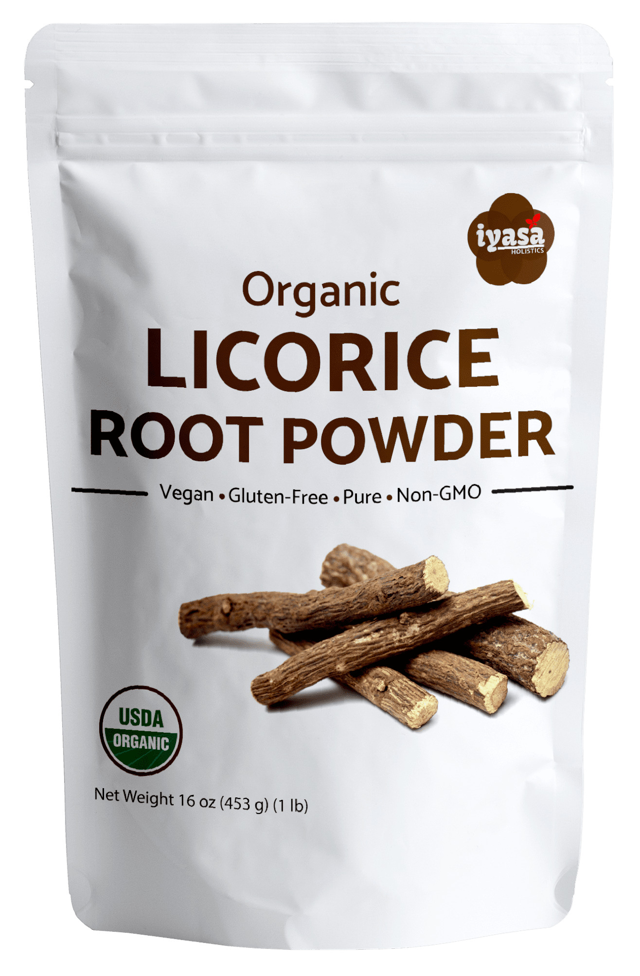 Organic Licorice Root Powder (Mulethi), Glycyrrhiza glabra, USDA