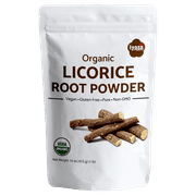 Organic Licorice Root Powder (Mulethi), Glycyrrhiza glabra, USDA Organic, Natural Expectorant, Soothes Sore Throat, Candy Flavoring Agent, Superfood 16 OZ / 454 GM