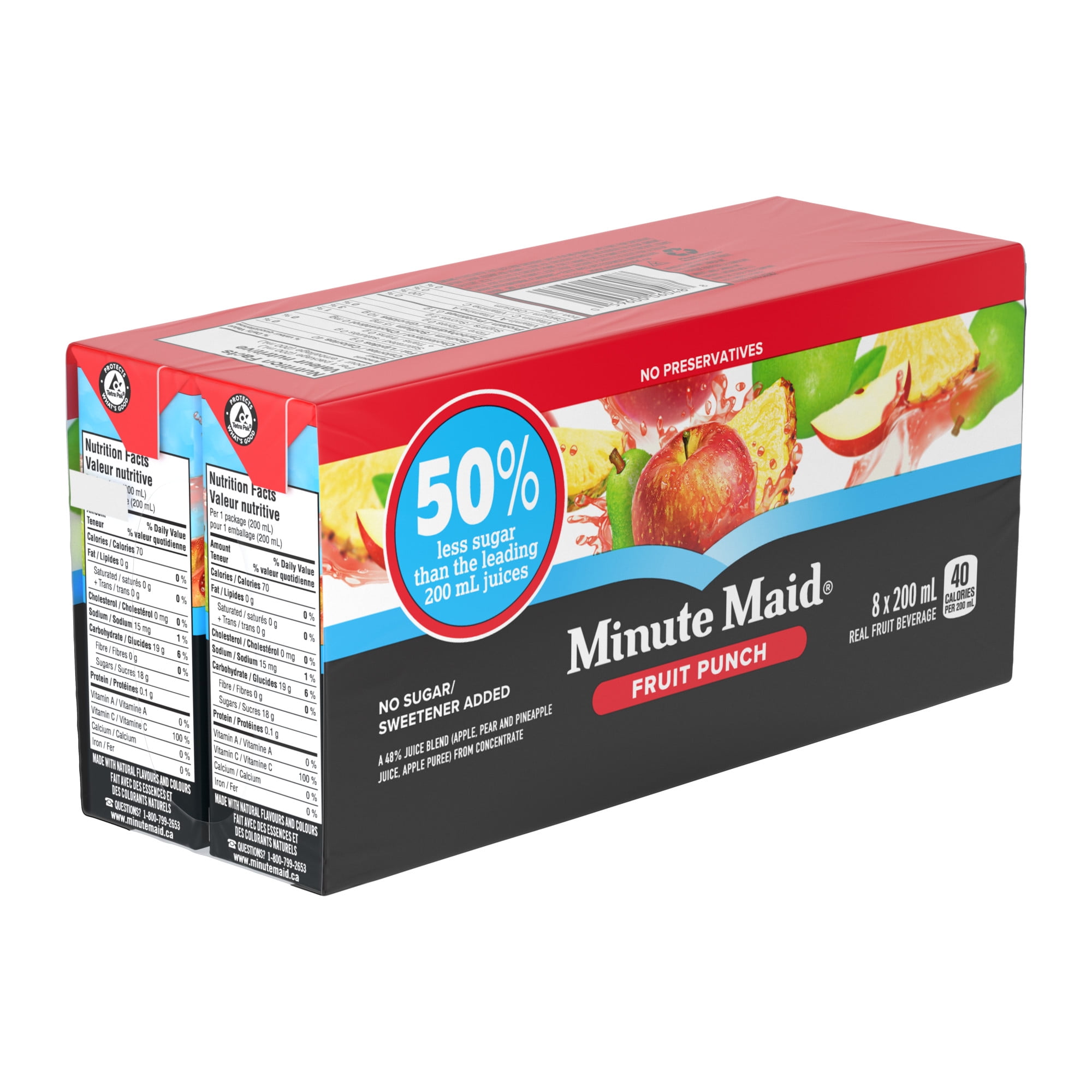 Minute Maid Fruit Punch Cartons, 200 mL, 8 Pack, 200 x mL