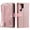 Rosegold, variant on Wallet Case for Samsung Galaxy S22 Ultra, Dteck Retro 9 Card Holder Slots Zipper Pocket Handbag Case PU Leather Magnetic Closure Kickstand with Wrist Strap TPU Shockproof Flip Case,Rosegold