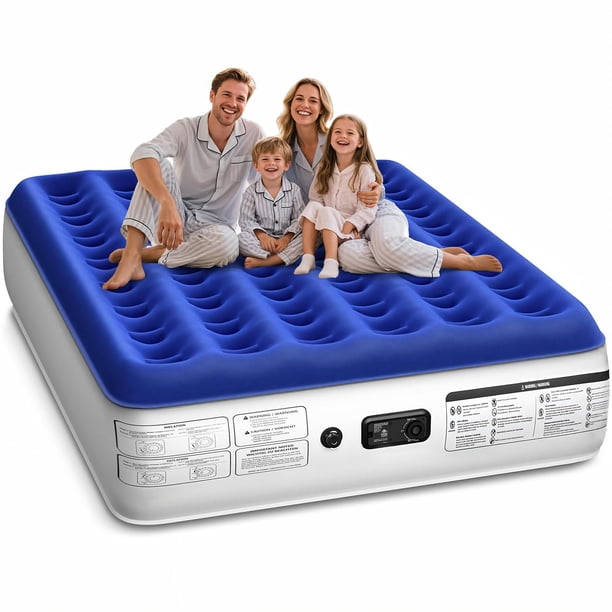 Colchón inflable Queen Xsleep 203x152x33 cm con bomba incorporada