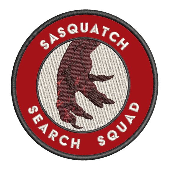 Bigfoot Patrol! Sasquatch Search Squad 3.5" Iron On Or Sew On Embroidered Fabric Badge Patch Unexplained Mysteries Iconic Series
