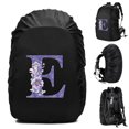 thumbnail image 3 of Mochila impermeable de 20 a 70 l con funda para lluvia, moderna, con letras de flores moradas, para deportes al aire libre, ciclismo, funda de seguridad para lluvia, para acampar y hacer senderismo, 3 of 5