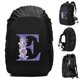 thumbnail image 3 of Mochila impermeable de 20 a 70 l con funda para lluvia, moderna, con letras de flores moradas, para deportes al aire libre, ciclismo, funda de seguridad para lluvia, para acampar y hacer senderismo, 3 of 5