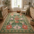 thumbnail image 5 of Moynesa 5'x7' Vintage Farmhouse Floral Area Rugs for Living Room, Washable Cottagecore Green Botanical Rugs for Bedroom, Soft Colorful Boho Flower Accent Carpet for Dining Room Nursery Dorm Apartmen, 5 of 11