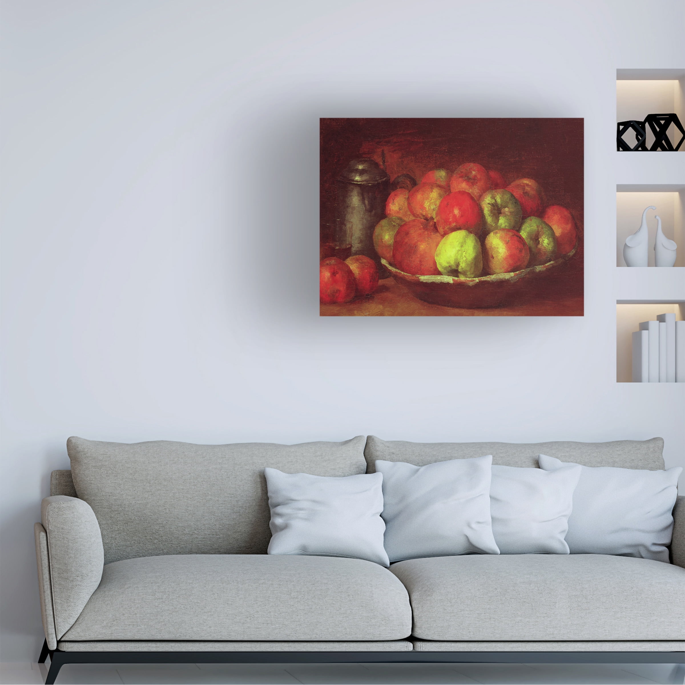 Trademark Art "Still Life with Fruit, 1871-72" Canvas Art by Gustave Courbet