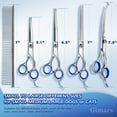 thumbnail image 6 of ZOUYUE Titanium Coated Professional 6 in 1 4CR Stainless Steel Dog Grooming Scissors with Safety Round Tip, Heavy Duty Pet Grooming Scissor for Dogs, Cats and Other Animals, 6 of 7