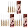 thumbnail image 4 of Guardoinrt 4pieces Solid Wood Handle Drillable Awl Professional Sewing Repair Tools 3Set, 4 of 6