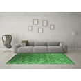 thumbnail image 3 of Ahgly Company Indoor Square Oriental Emerald Green Industrial Area Rugs, 8' Square, 3 of 4