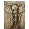 Majestic Mirror Large Rustic Elephant Painting Print on Canvas