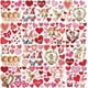 thumbnail image 1 of 12 hojas de calcomanías de San Valentín con diseño de corazón, rosa, gnomo, Cupido, calcomanías para casa., 1 of 7