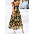 thumbnail image 2 of Vestido PRETTYGARDEN Floral de Tul Midi sin Mangas XXL, 2 of 8