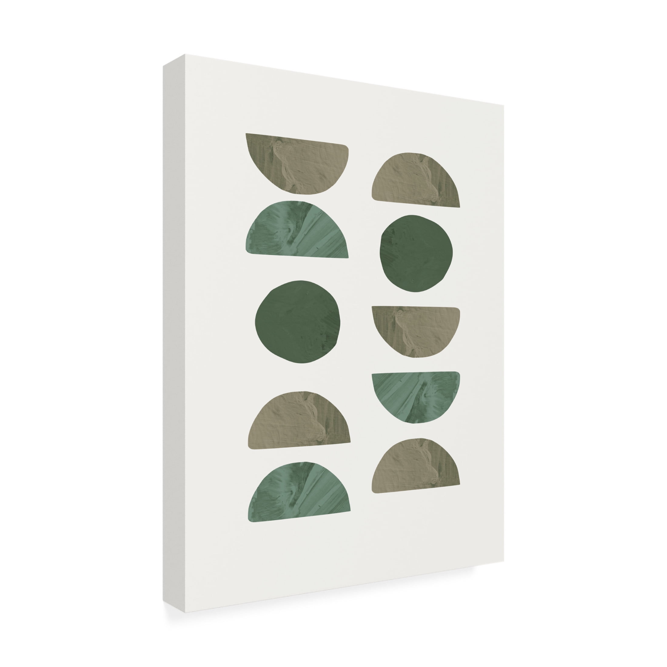Canvas Wall Art - Pictufy Studio 'Collage Green' Wall Art for Living Room, Bedroom, or Office Décor by Trademark Fine Art - 14 x 19 Inches