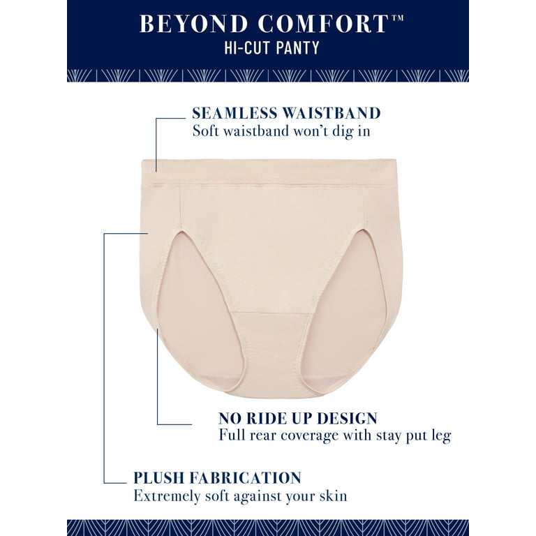 Vanity Fair Women's Beyond Comfort Hi-Cut Brief Panties Style -13212 