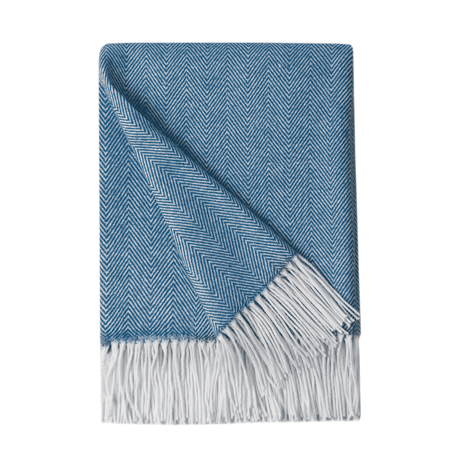 Bourina Herringbone Navy Throw Blanket for Couch, Suitable for Adult, Soft and Lightweight, 50"x 60"