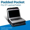 thumbnail image 3 of Case-It 2 inch O-Ring Zipper Binder with Padded Laptop Case Workstation, Shoulder Strap, LT-117, Black, 3 of 8