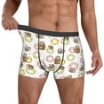 thumbnail image 2 of Kdxio Men's Boxer Briefs with Donut Sloth Print - Comfortable and Breathable Underwear for Everyday Wear, 2 of 7