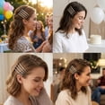 thumbnail image 7 of MIALLO Fashion Silvery & Golden Bobby Pins 4 Pack, Sparkly Full Rhinestone Hair Clips, Delicate Everyday Hair Accessories for Women and Girls, 7 of 7