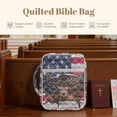 thumbnail image 4 of FOR U DESIGNS Deer 3d American Flag Print Bible Cover Multifunctional Bible Holder Case Large Quilted Bible Carrier Tote Bag Bible Journaling Supplies Christian Gifts, 4 of 7