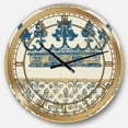 thumbnail image 1 of Designart 'Fleur De Lis Gold Crown Glam Wall Clock, 1 of 4