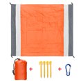 thumbnail image 1 of Bsvklp Manta Playa Impermeable Duradera Esterilla Pastizales para Senderismo Al Aire Libre (naranja Y Blanco), 1 of 9