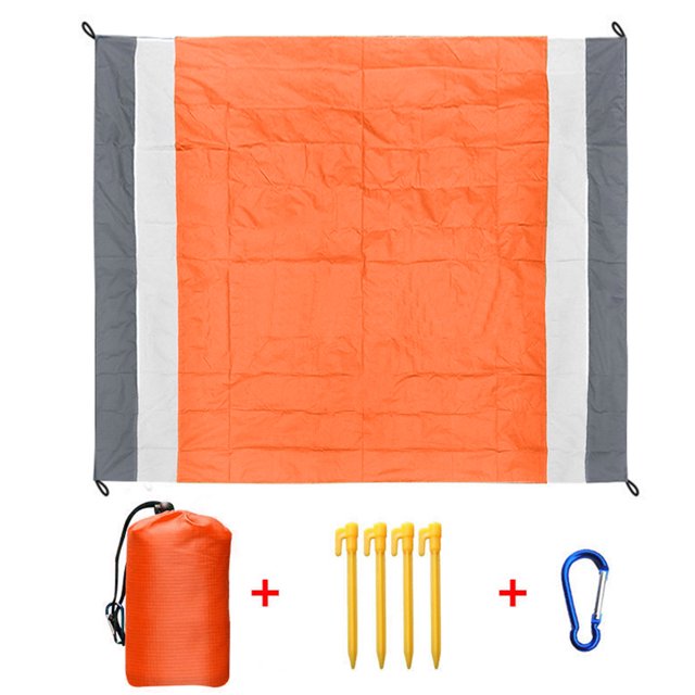 Bsvklp Manta Playa Impermeable Duradera Esterilla Pastizales para Senderismo Al Aire Libre (naranja Y Blanco)